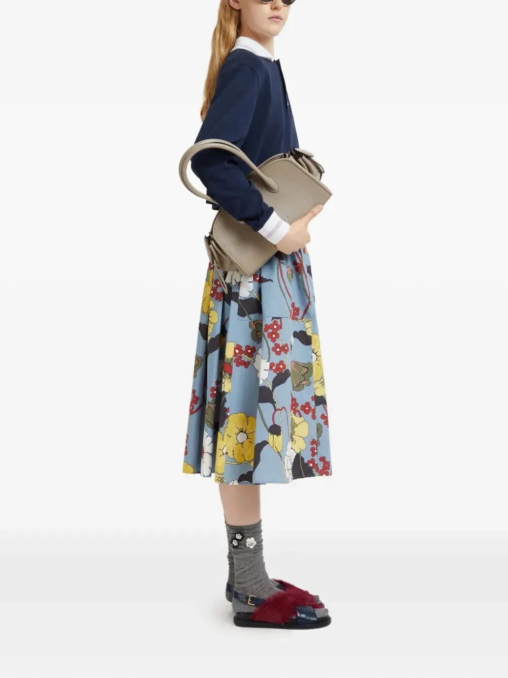 Poplin Elasticated Midi Skirt With Melodia Print sold by Wanan Luxury product image thumbnail 3