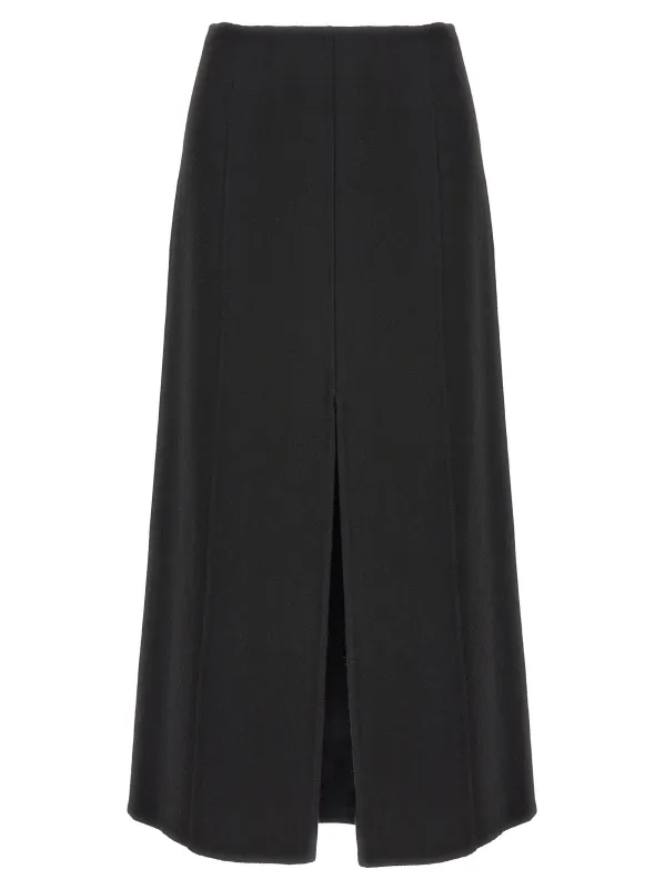 Long Cloth Skirt Skirts Black sold by Wanan Luxury