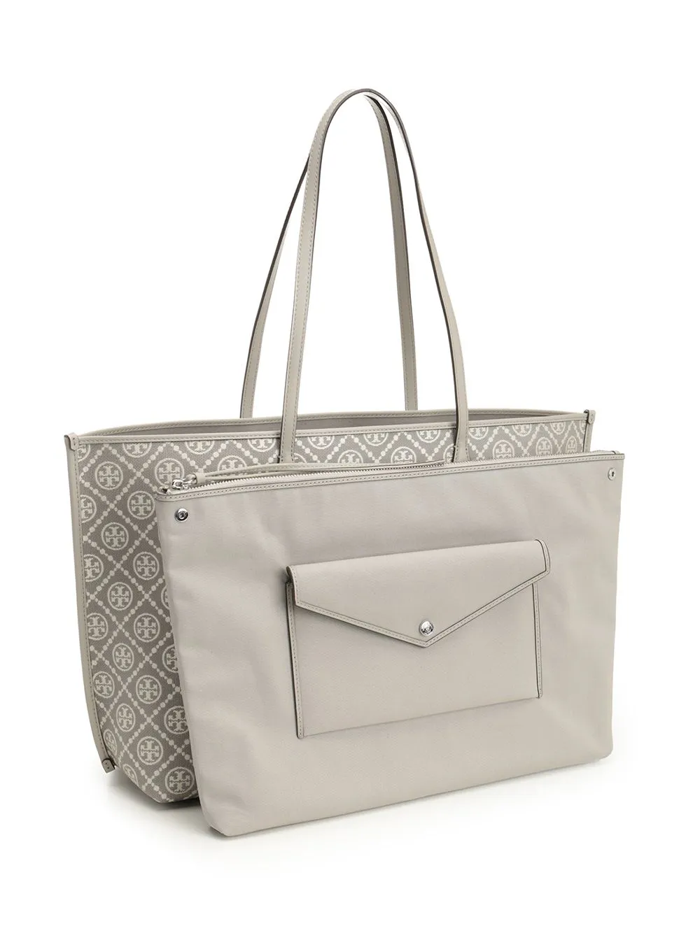 Perry T Monogram Tote Shoulder Bags Grey sold by Wanan Luxury product image thumbnail 5