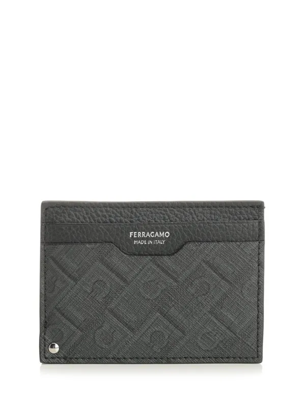 Ferragamo Monogram Wallets Black sold by Wanan Luxury