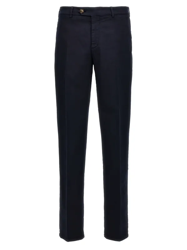 Flat Front Pants Blue sold by Wanan Luxury