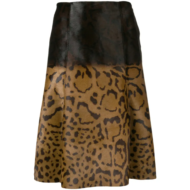 Leather Skirts Brown sold by Wanan Luxury