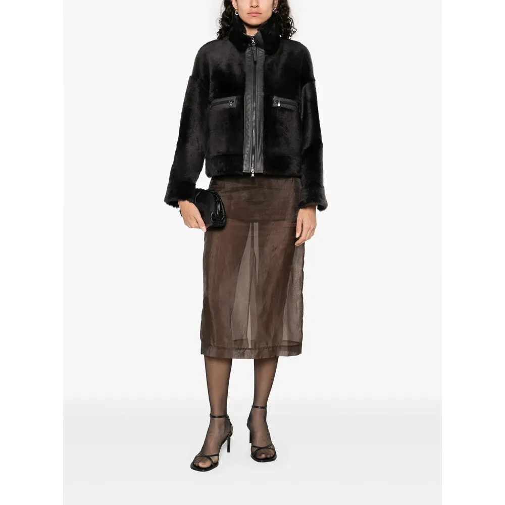 Leather Outerwears Gray sold by Wanan Luxury product image thumbnail 4