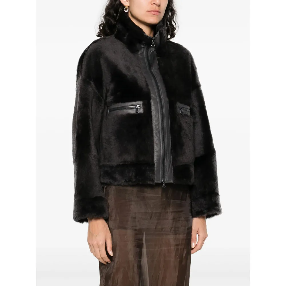 Leather Outerwears Gray sold by Wanan Luxury product image thumbnail 3