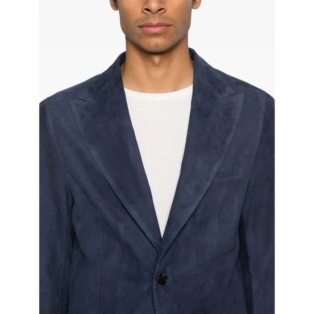 Leather Outerwears Blue sold by Wanan Luxury product image thumbnail 3