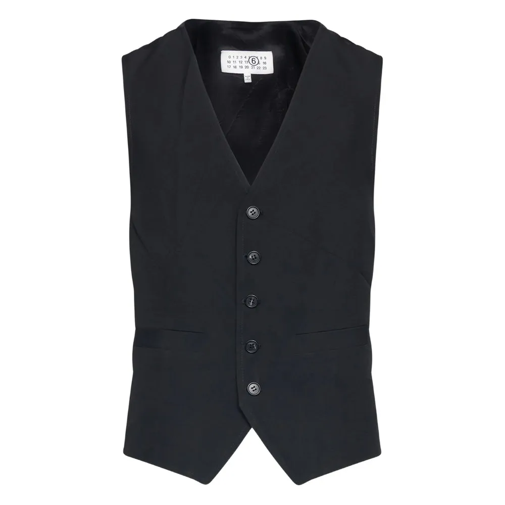 Outwear Waistcoats Black sold by Wanan Luxury