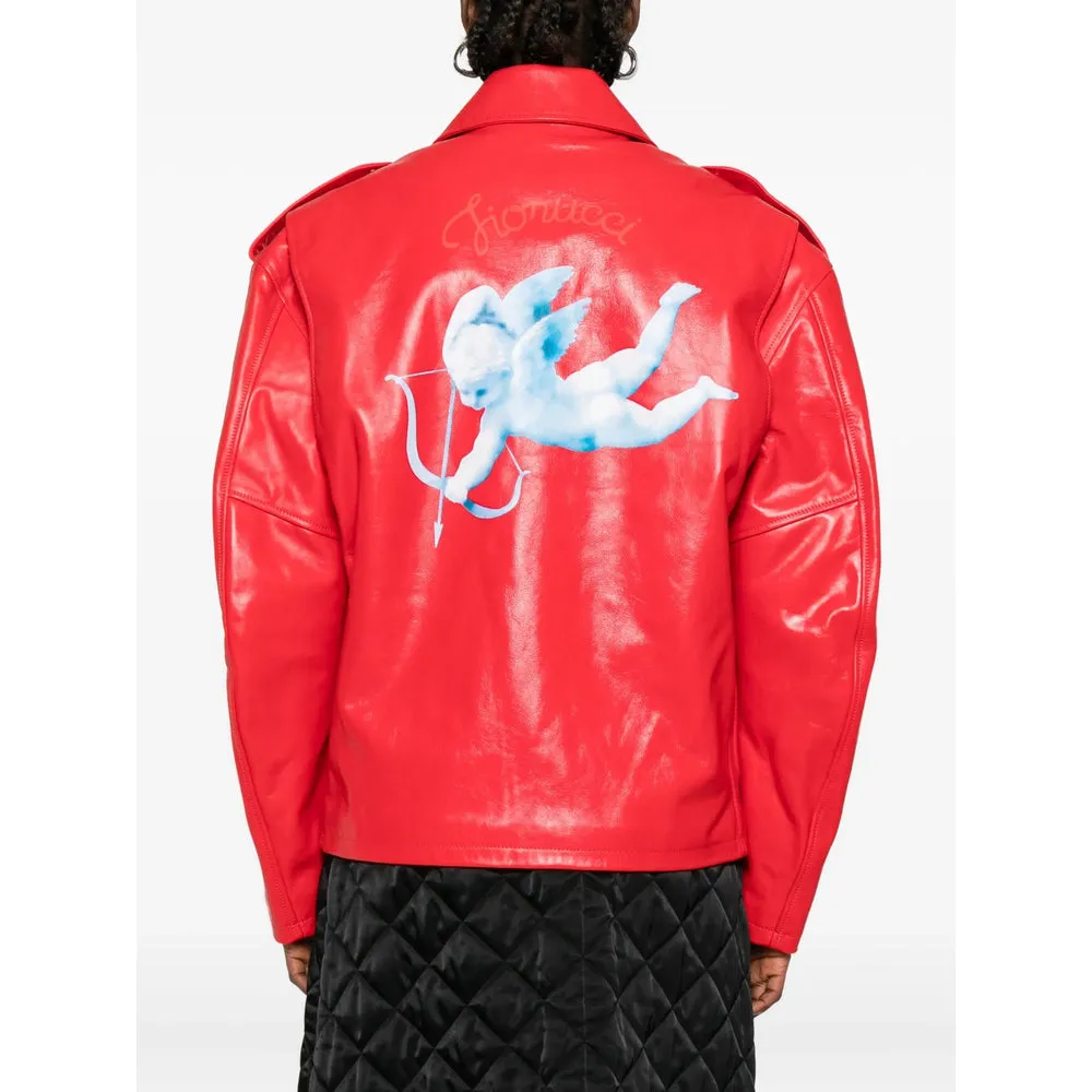 Leather Outerwears Red sold by Wanan Luxury product image thumbnail 3