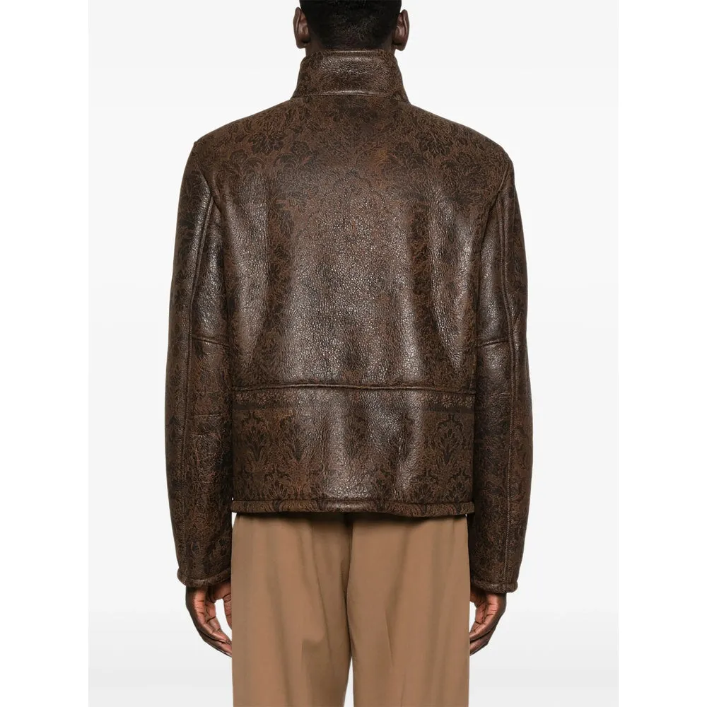 Leather Outerwears Brown sold by Wanan Luxury product image thumbnail 5