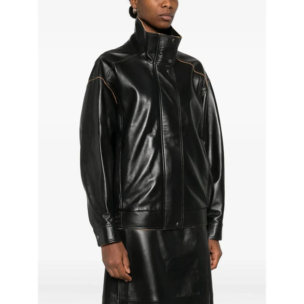 Leather Outerwears Black sold by Wanan Luxury product image thumbnail 4