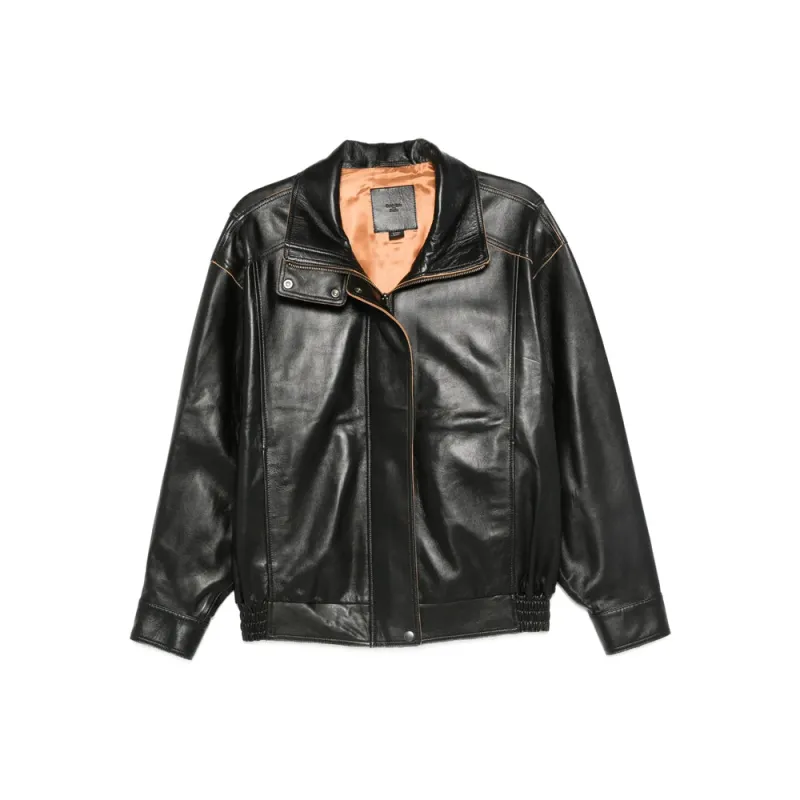 Leather Outerwears Black sold by Wanan Luxury