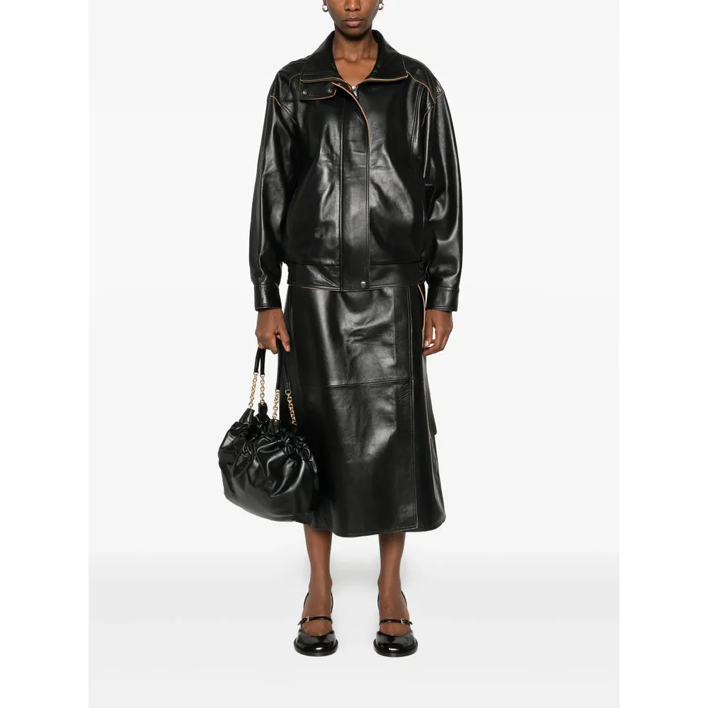 Leather Outerwears Black sold by Wanan Luxury product image thumbnail 5
