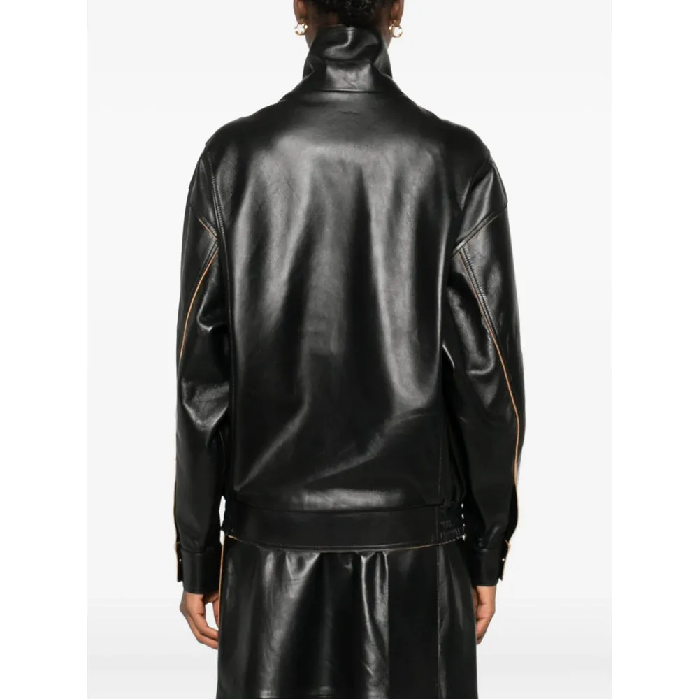 Leather Outerwears Black sold by Wanan Luxury product image thumbnail 2