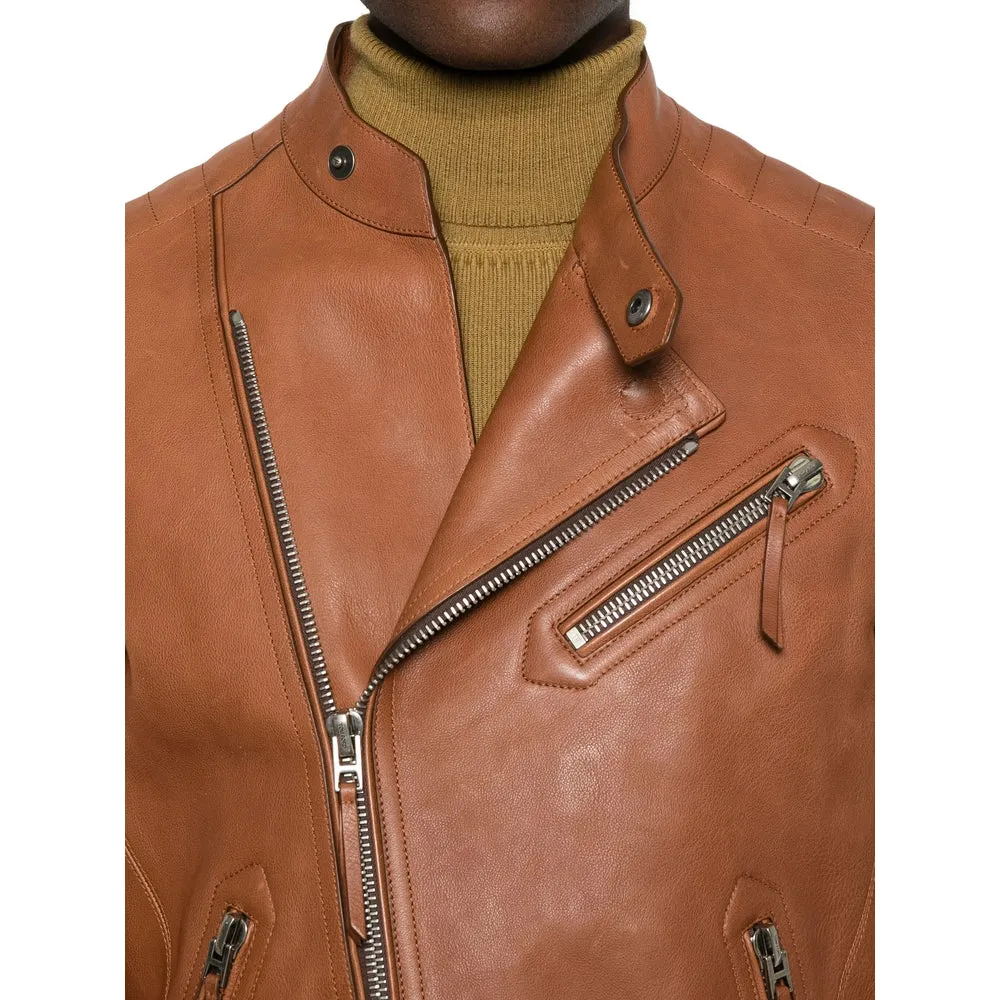 Leather Outerwears Brown sold by Wanan Luxury product image thumbnail 3
