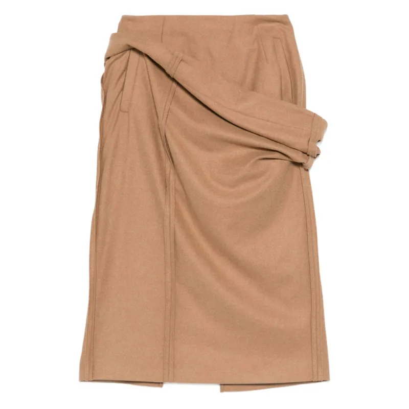 Skirts Brown, Gold made by Wanan Luxury