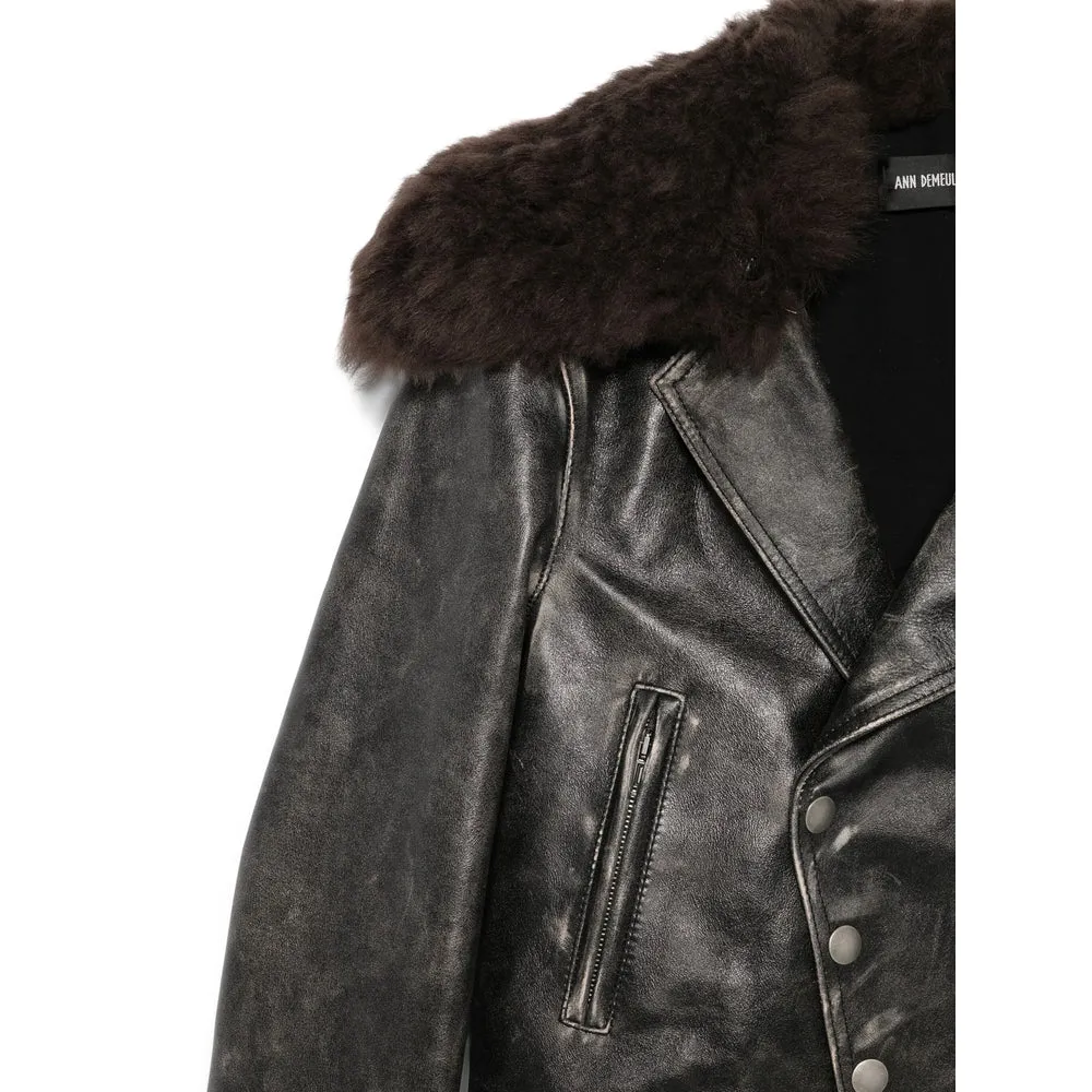 Leather Outerwears Black sold by Wanan Luxury product image thumbnail 3