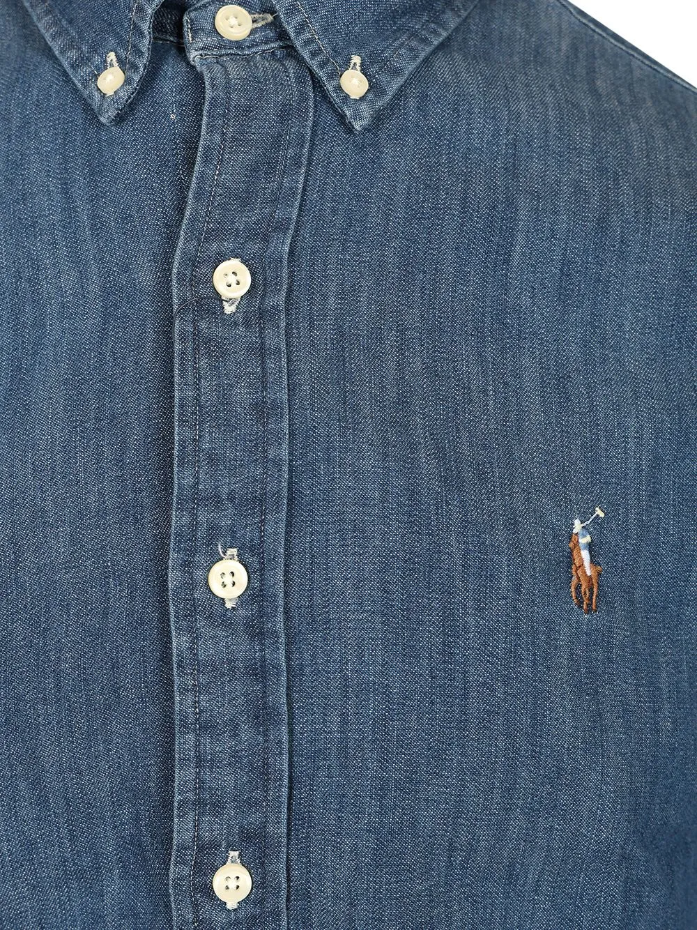 Denim Shirt Casual Blue sold by Wanan Luxury product image thumbnail 3