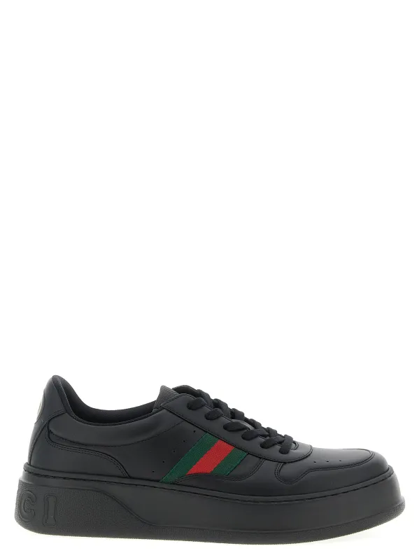 Oversize Sole Sneakers Black made by Gucci