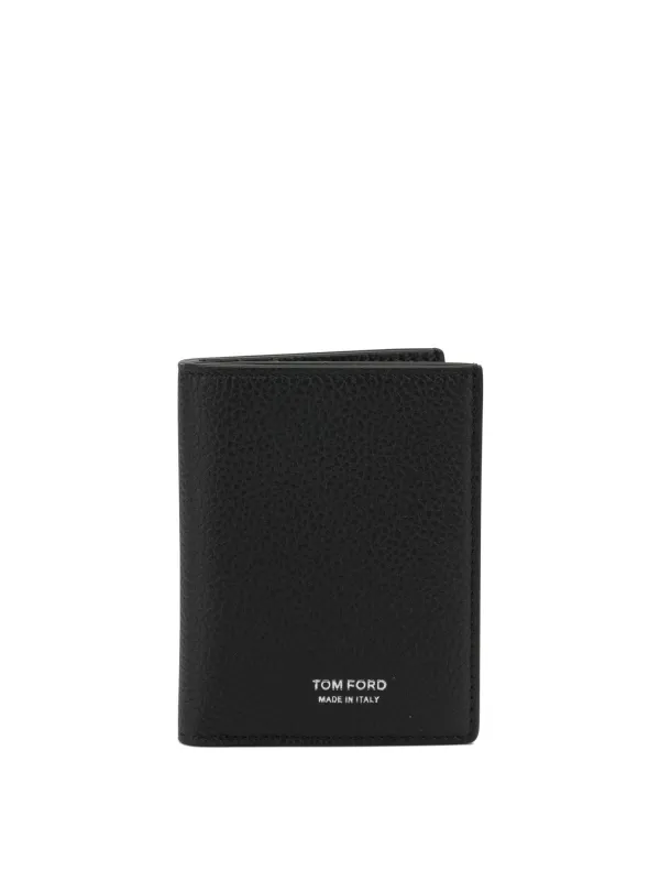 Grain Leather Folding Card Holder Wallets & Card Holders Black sold by Wanan Luxury