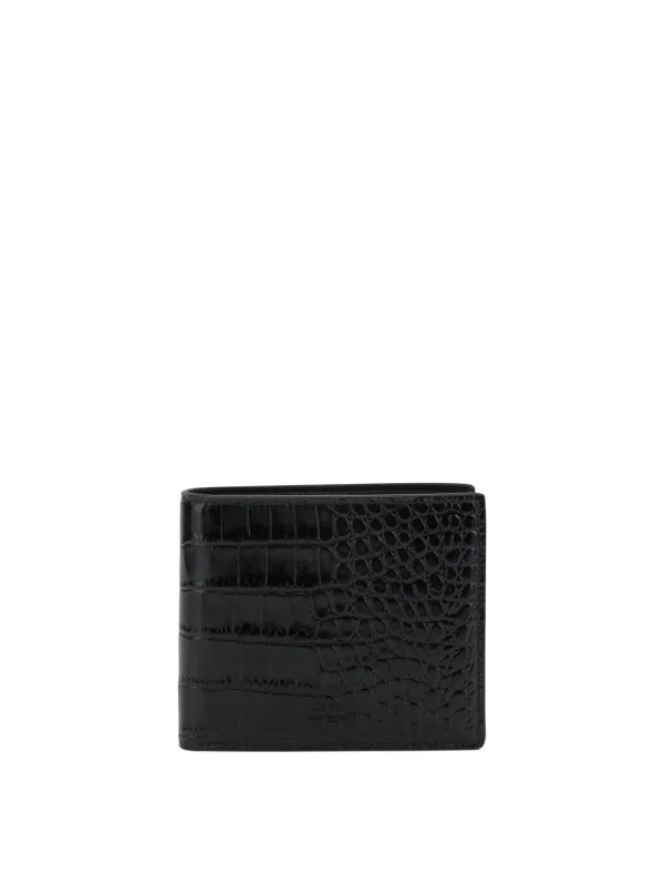 Crocodile Print Leather Wallet Wallets & Card Holders Black sold by Wanan Luxury
