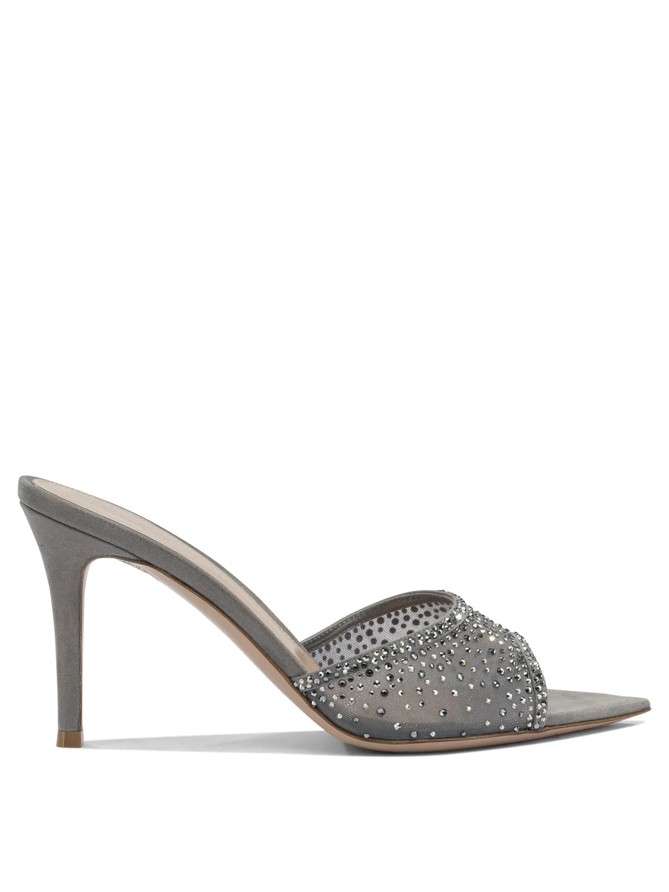 Rania Mule 85 Mm Sandals Grey sold by Wanan Luxury