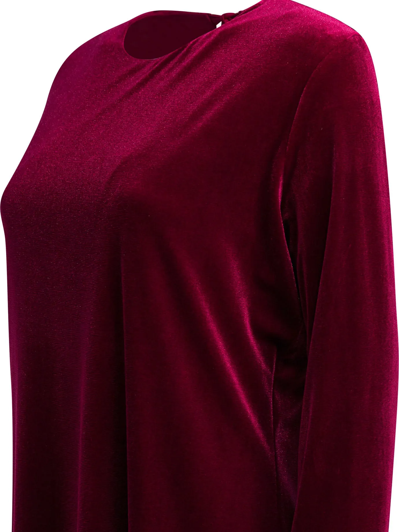 Short Velvet Dress Dresses Bordeaux sold by Wanan Luxury product image thumbnail 4