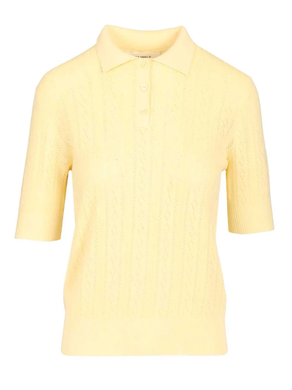 Sweater With Collar Polo Shirt Yellow sold by Wanan Luxury