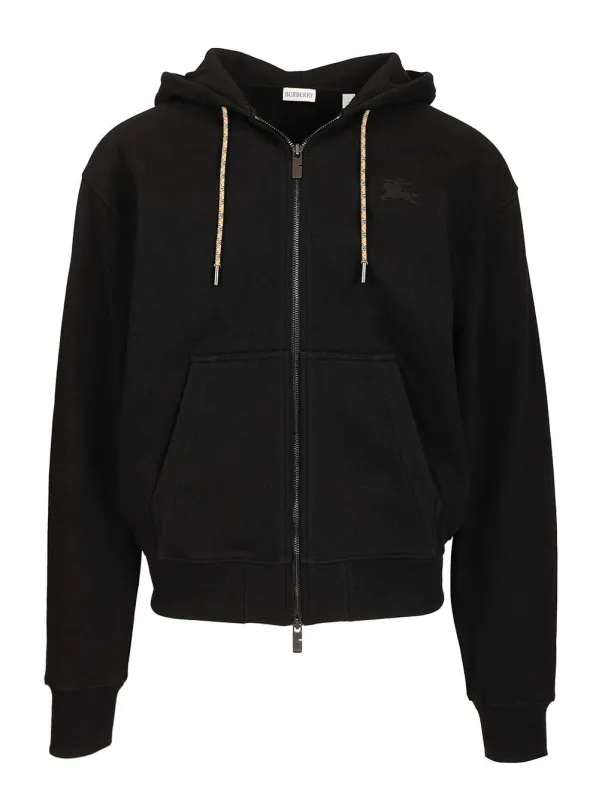 Rory Chk Pch Zip Hoodie Sweatshirts Black sold by Wanan Luxury