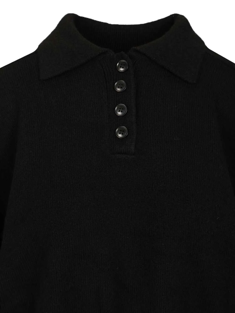Boxy Cashmere Polo Shirt Knitwear Black sold by Wanan Luxury product image thumbnail 4