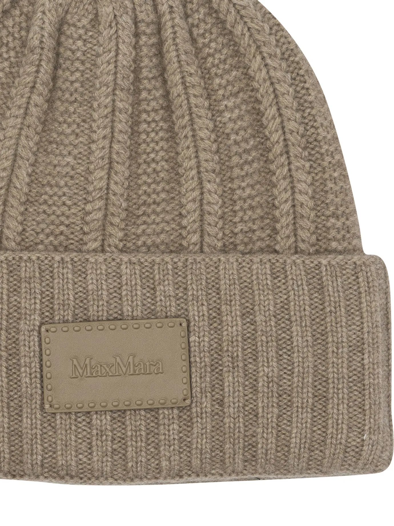 English Rib Cashmere Beanie Hats Beige sold by Wanan Luxury product image thumbnail 3