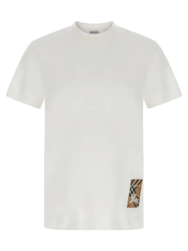 Burberry Check Patch T-Shirt White sold by Wanan Luxury