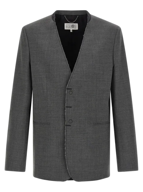 Wool Blazer Gray sold by Wanan Luxury