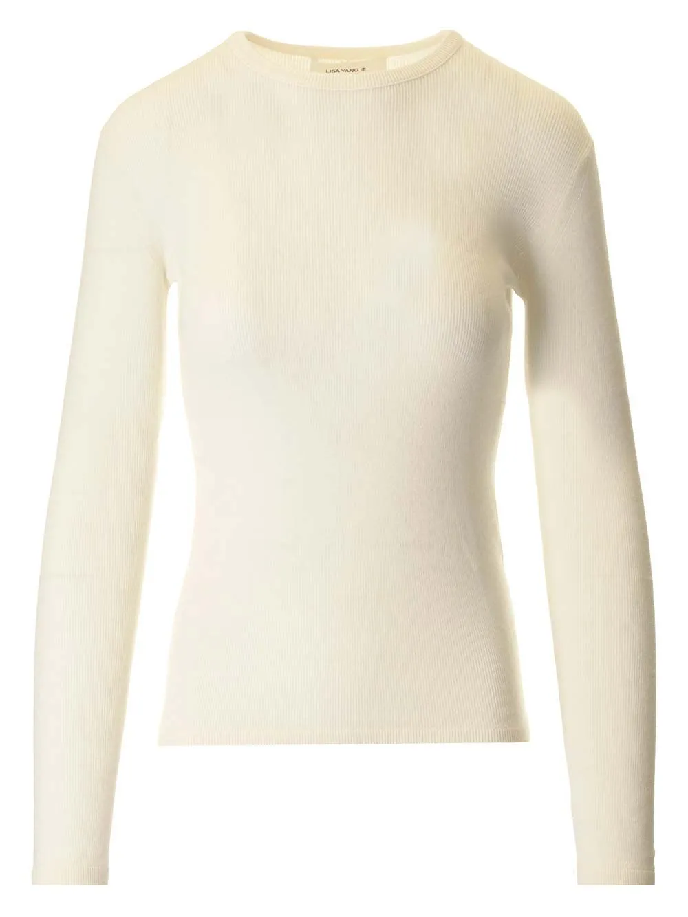 Vivian Long-Sleeved T-Shirt Knitwear White sold by Wanan Luxury