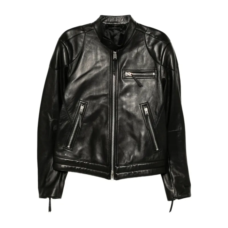 Leather Outerwears Black sold by Wanan Luxury