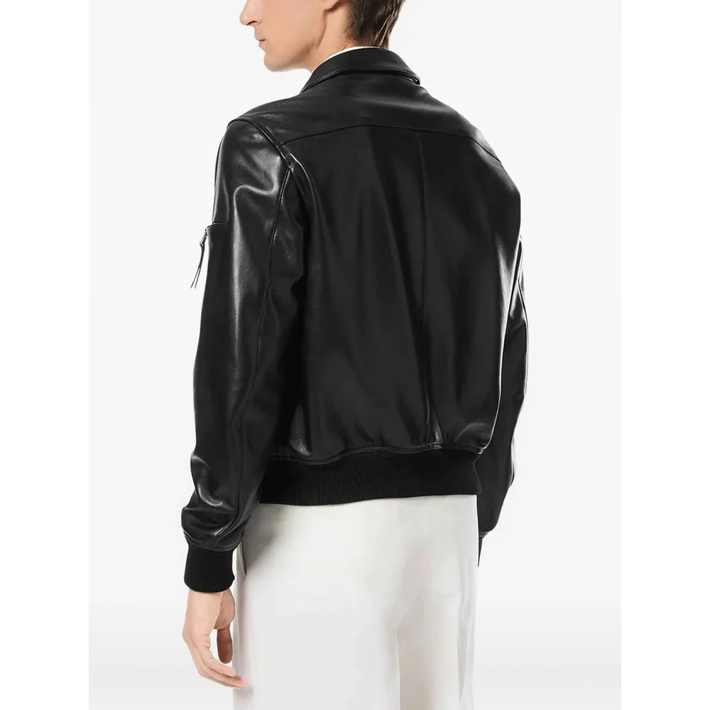 Leather Outerwears Black sold by Wanan Luxury product image thumbnail 3