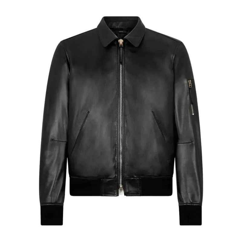 Leather Outerwears Black sold by Wanan Luxury