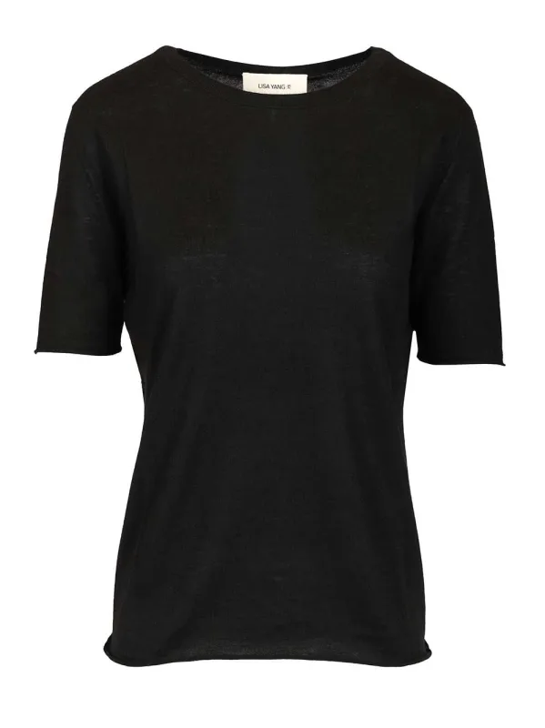 Ari T-Shirt Tops Black sold by Wanan Luxury