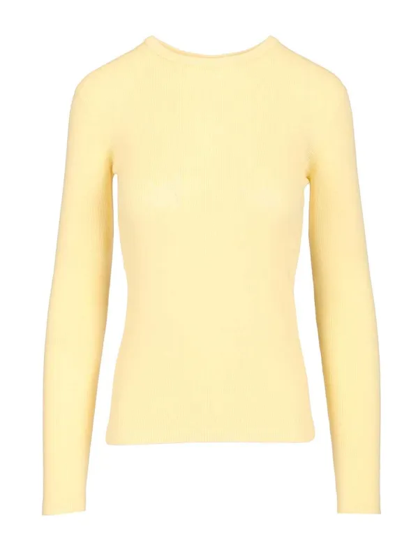 Vivian Long-Sleeved T-Shirt Knitwear Yellow sold by Wanan Luxury