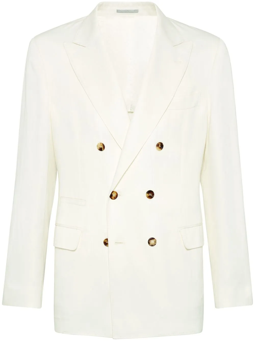 Linen Blend Double-Breasted Jacket sold by Wanan Luxury