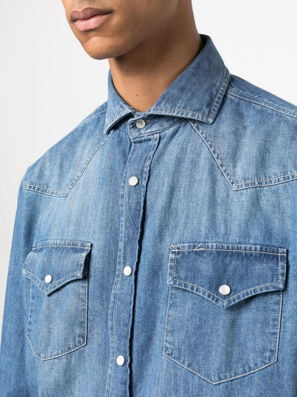 Denim Cotton Shirt sold by Wanan Luxury product image thumbnail 5