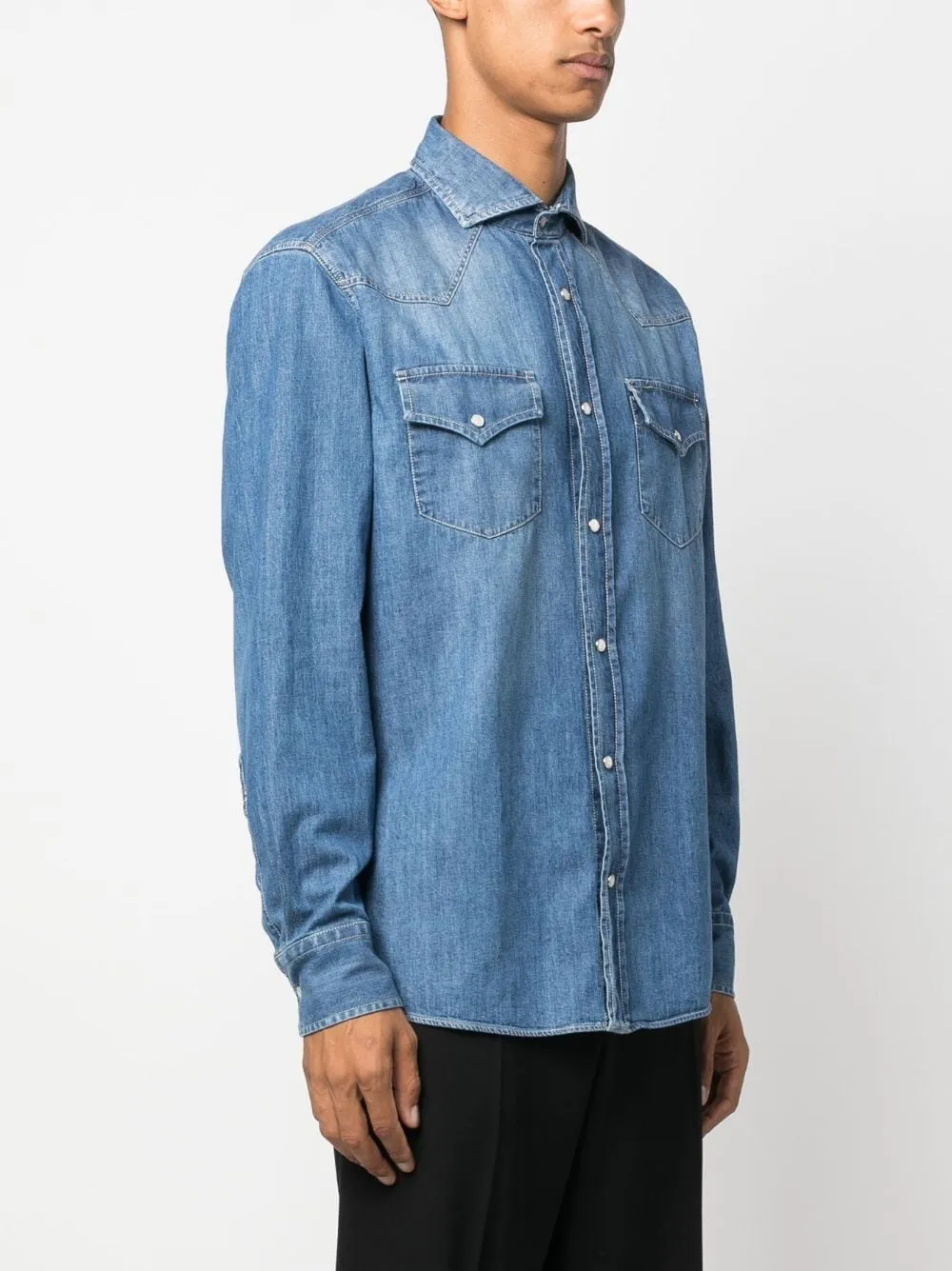 Denim Cotton Shirt sold by Wanan Luxury product image thumbnail 2