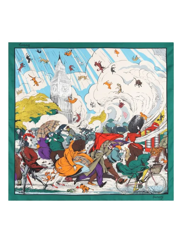 Printed Silk Foulard made by Burberry