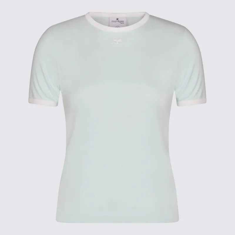 T-Shirts And Polos Light Mint/Heritage White made by Courreges