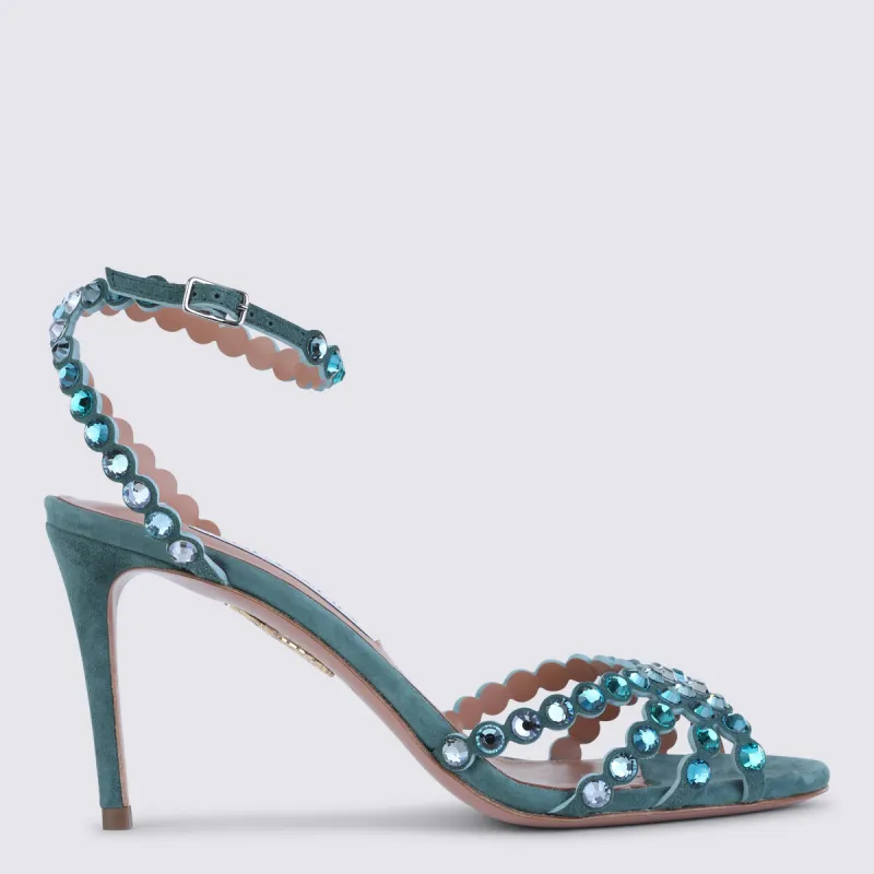 Sandals Light Teal sold by Wanan Luxury