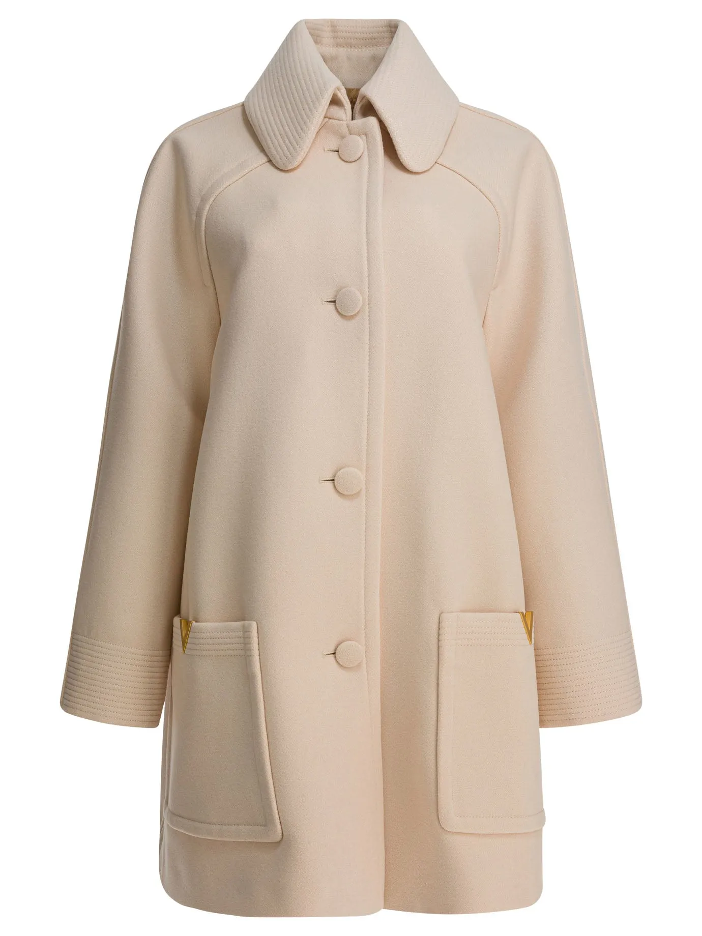 Virgin Wool Long Coat Jackets And Coats Beige sold by Wanan Luxury
