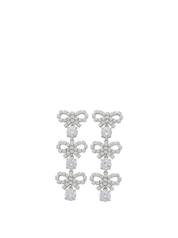 Drop Earrings With Bows Jewels Silver sold by Wanan Luxury