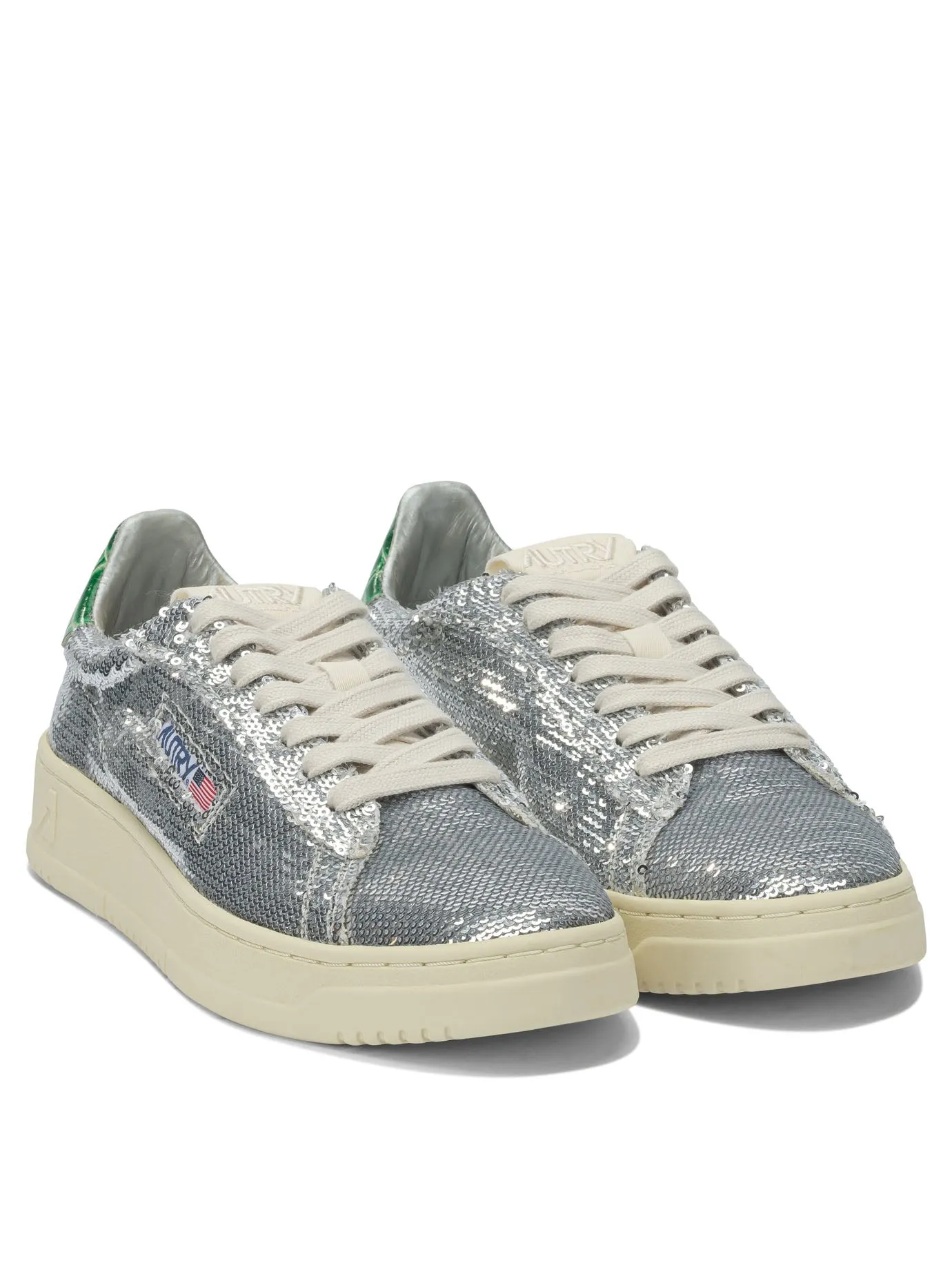 Dallas Low Sparkling Sneakers & Slip-On Silver sold by Wanan Luxury product image thumbnail 2