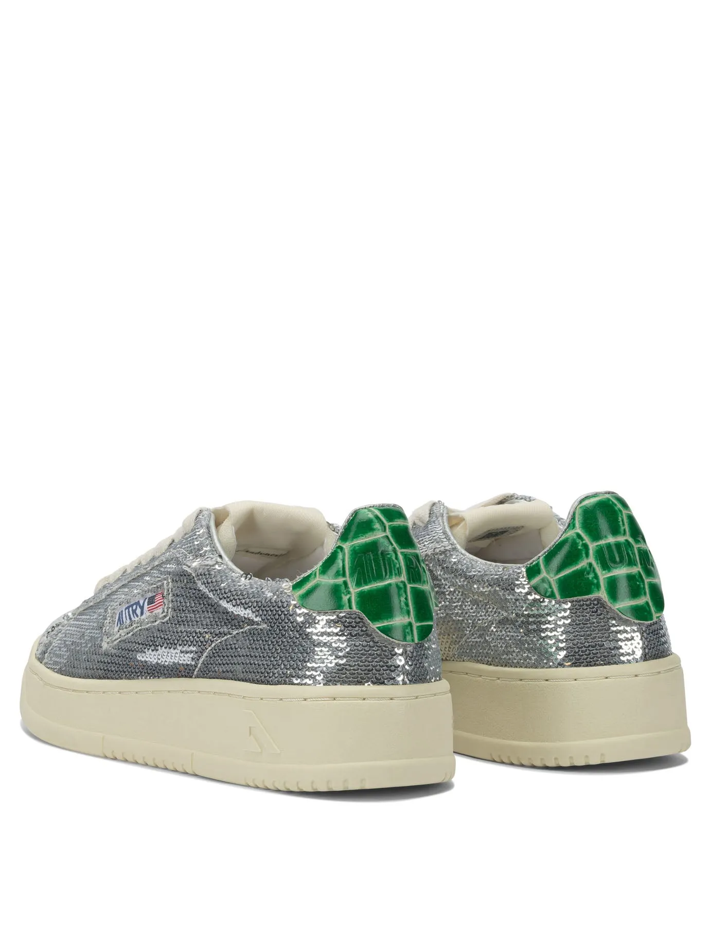 Dallas Low Sparkling Sneakers & Slip-On Silver sold by Wanan Luxury product image thumbnail 4