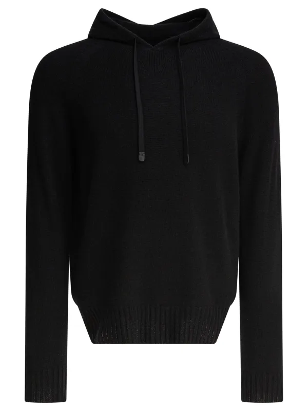 Cashmere Hooded Sweater Knitwear Black sold by Wanan Luxury