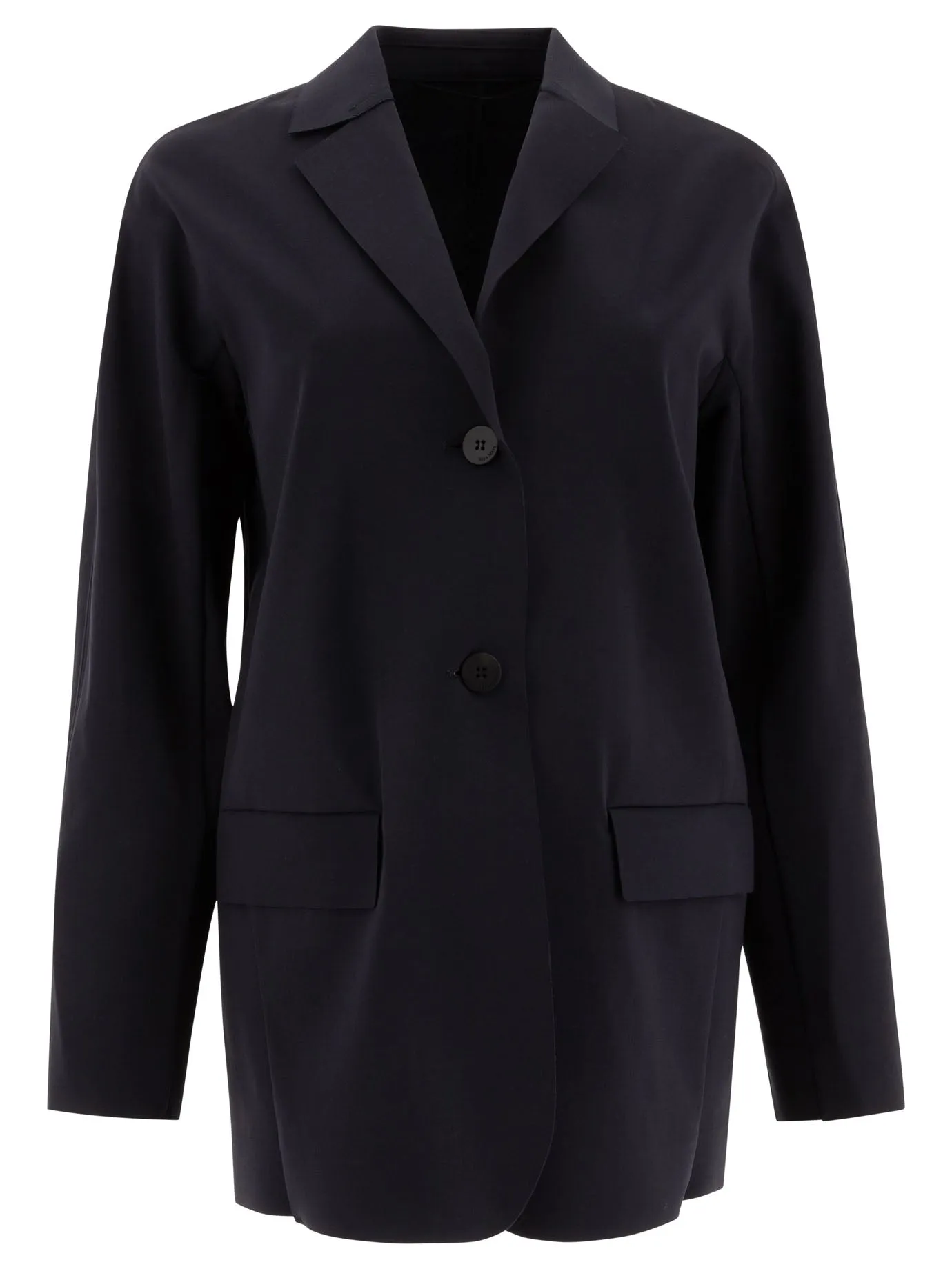 Single-Breasted Jersey Blazer Jackets And Coats Blue sold by Wanan Luxury