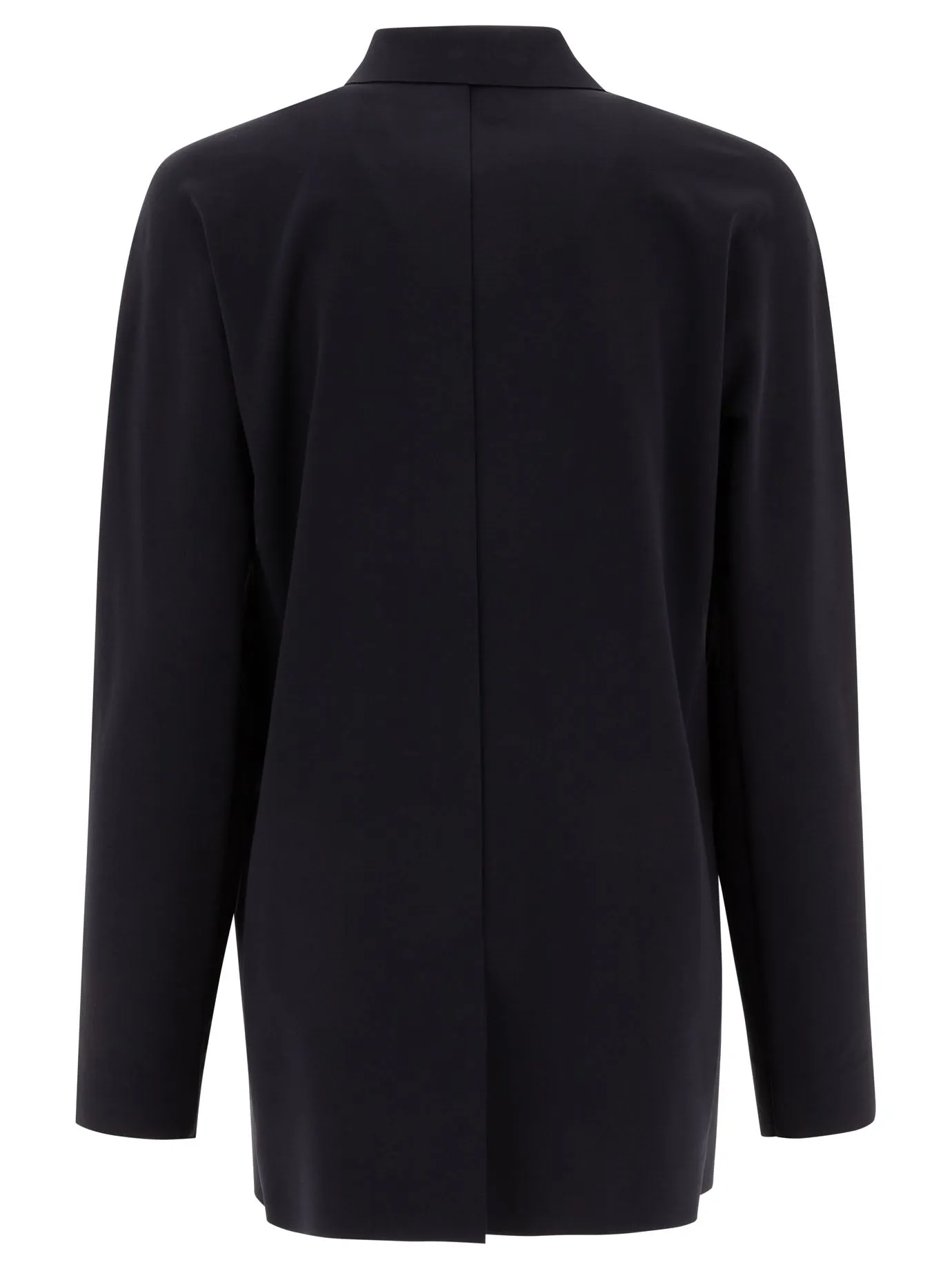 Single-Breasted Jersey Blazer Jackets And Coats Blue sold by Wanan Luxury product image thumbnail 2